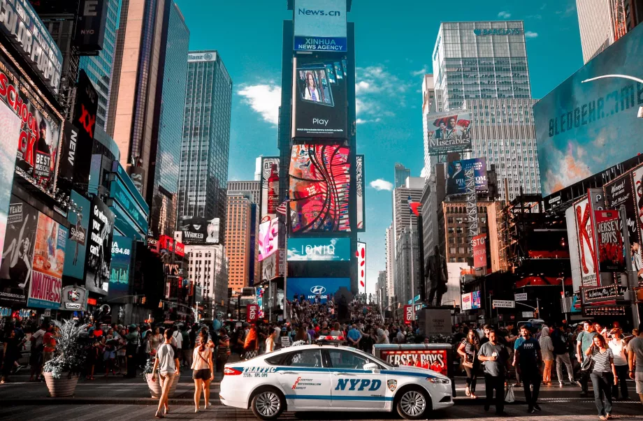 Rušný deň na Times Square