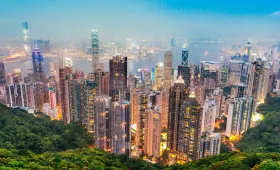 Victoria peak - pohľad na Hongkong
