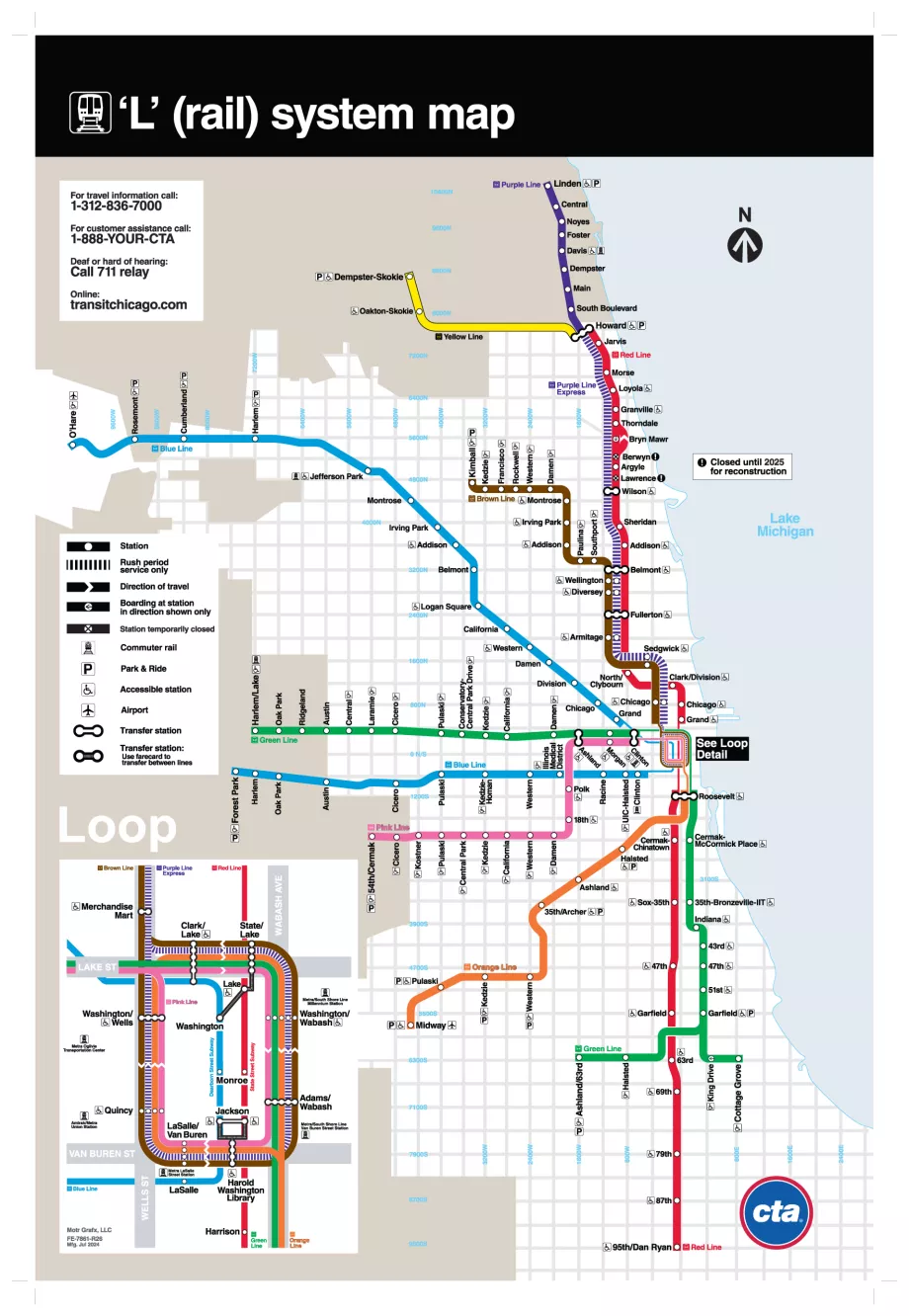 Mapa chicagského metra