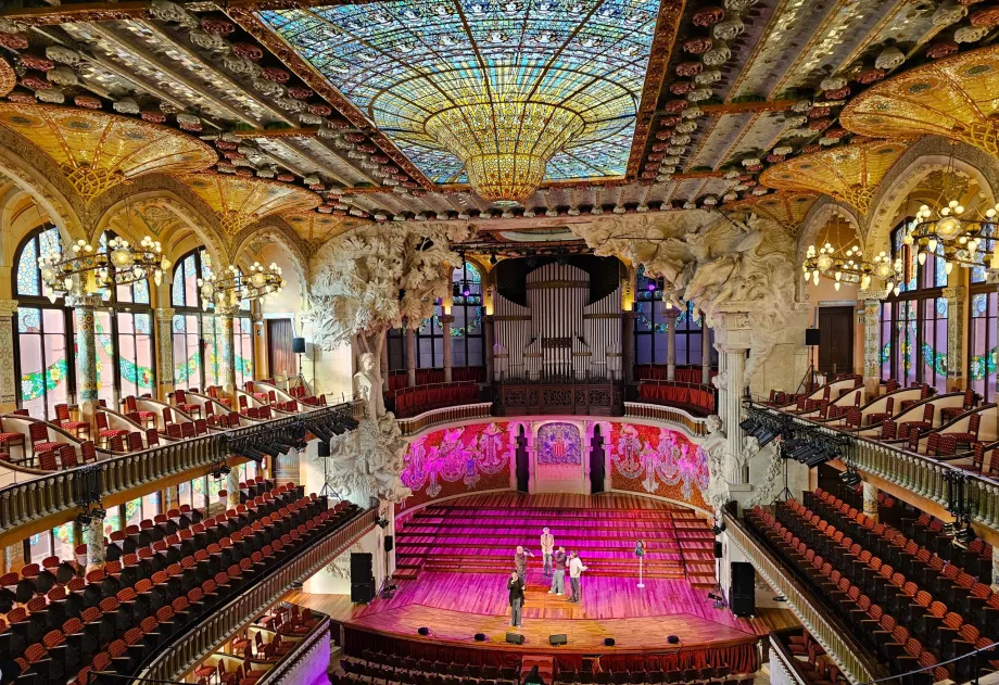 Palau de la Música Catalana, interiér