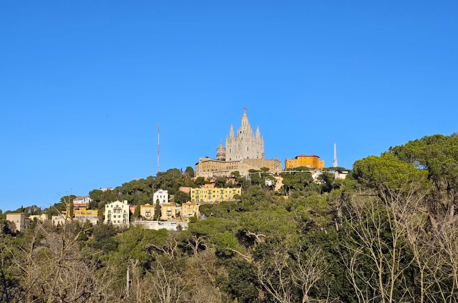 Pohľad na kostol Tibidabo