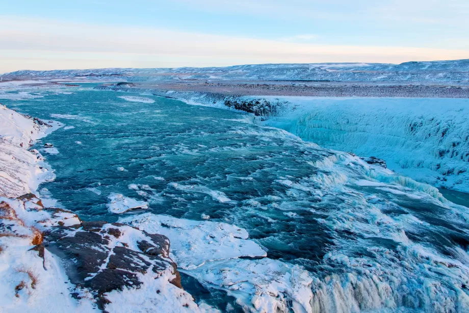 Gullfoss v zime