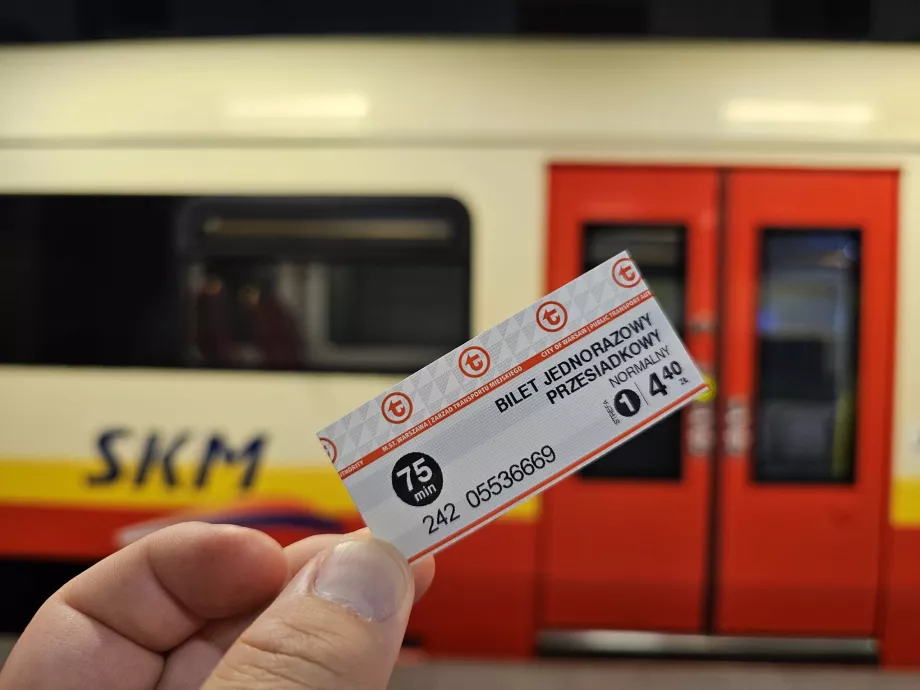 Lístok na vlaky, metro, električky a autobusy Skm (označený vo validátore)