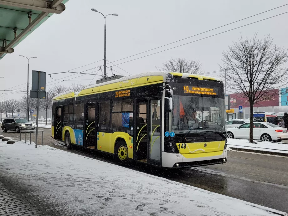 Trolejbus 29 na letisku