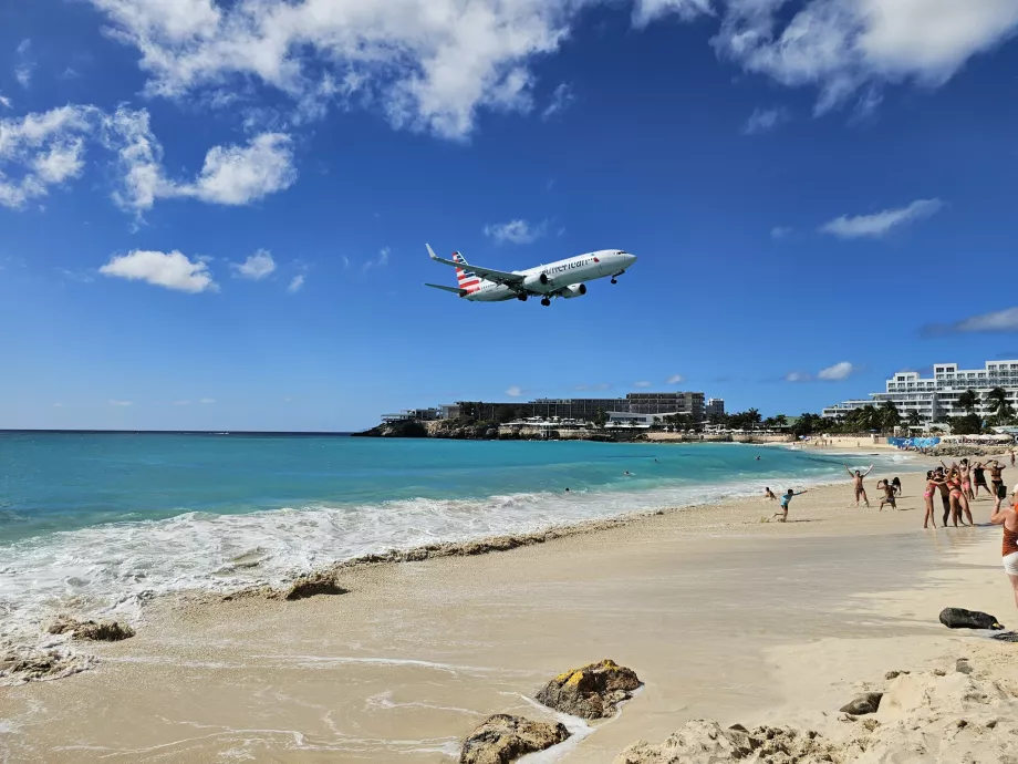 American Airlines na letisku SXM