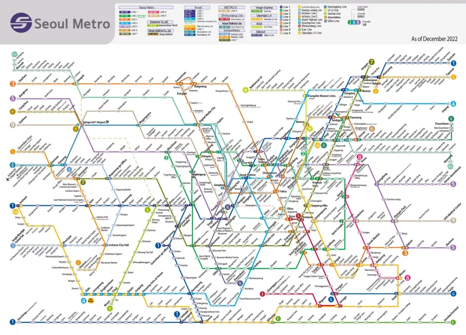 Mapa metra v Soule