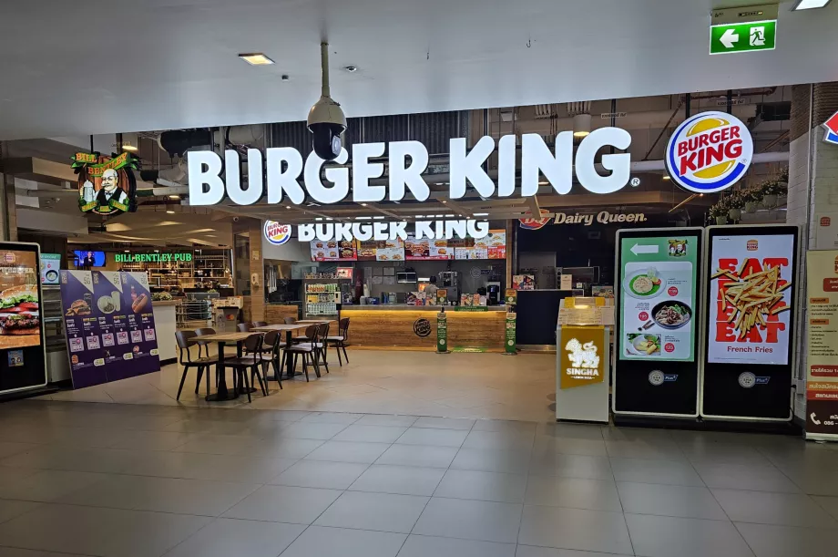 Burger King, verejný priestor, vnútroštátny terminál