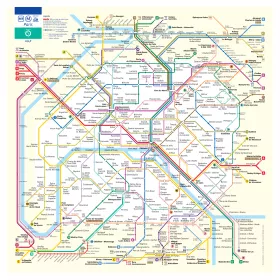 Mapa metra v centre Paríža