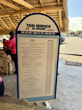 Cenník taxi služieb z letiska Punta Cana PUJ