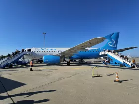 Airbus A320 FlyLili na letisku Burgas
