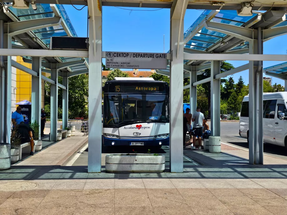 Linka 15 na autobusovej stanici