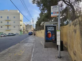 Autobusová zastávka na Malte