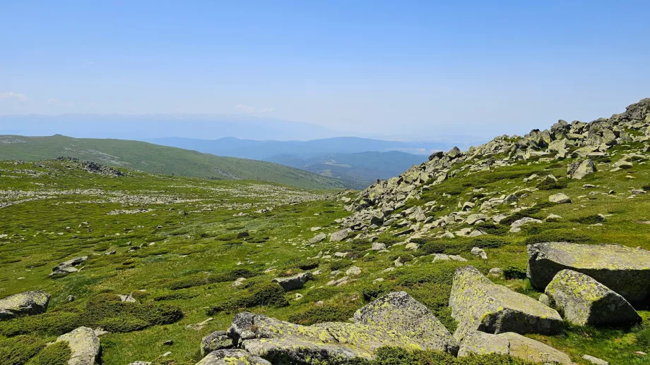 Pohľad na pohorie Vitoša a Rila