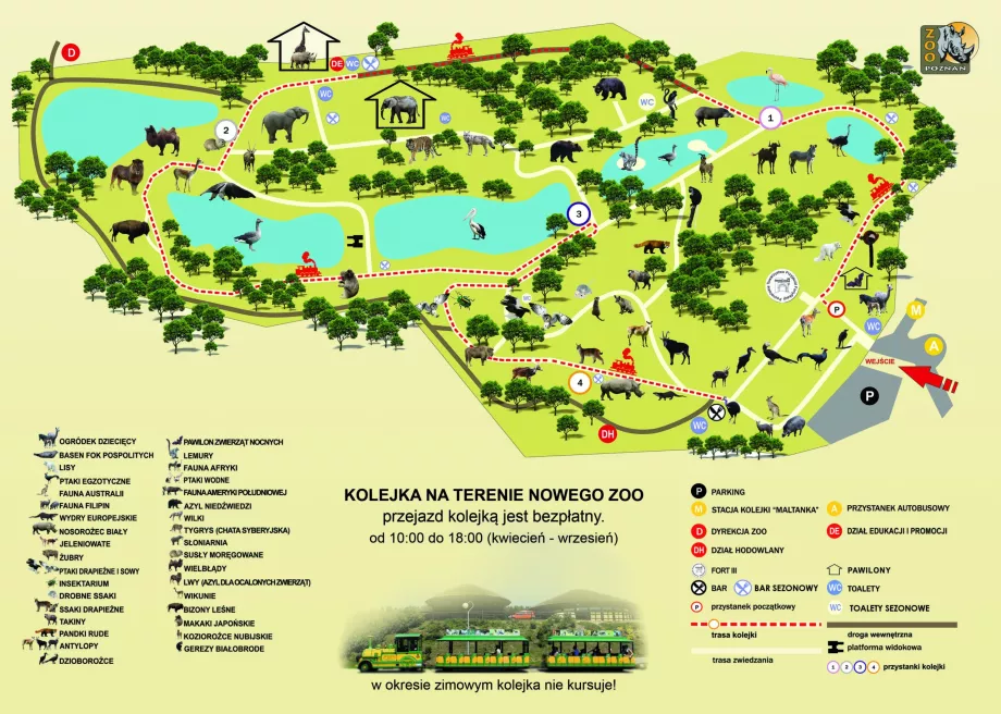 Mapa novej ZOO v Poznani