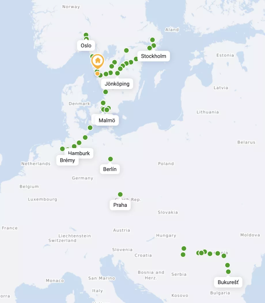 Autobusy Flixbus do Göteborgu